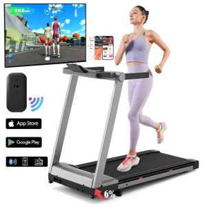 3.5HP Foldable Treadmill Walking Pad with Handle Bar