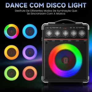 Bluetooth Karaoke Speaker with LED Light